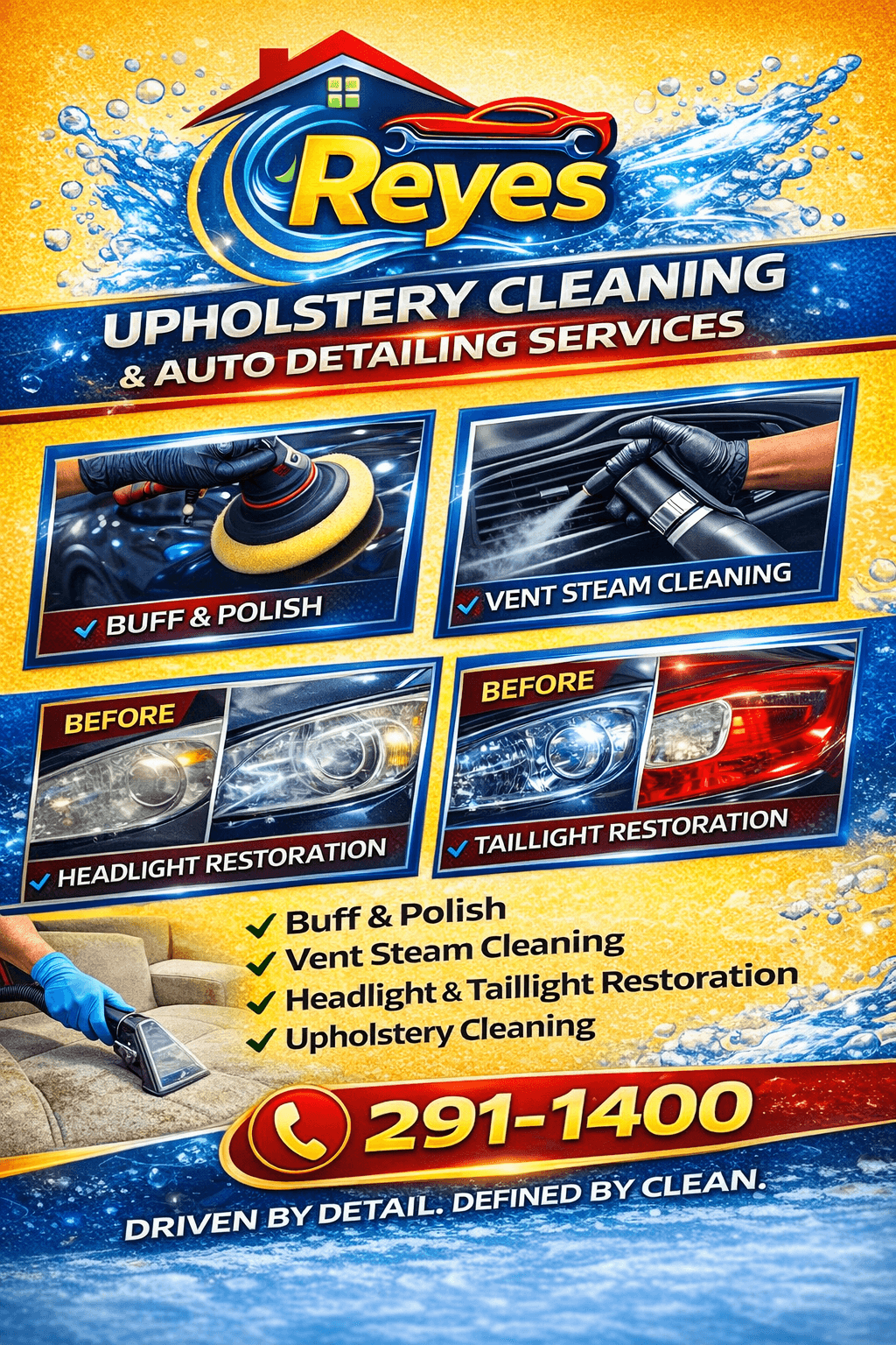 Upholstery Cleaning and Auto Detailing Services